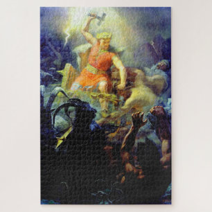 Thors Kampf mit den Riesen Mårten Winge Puzzle