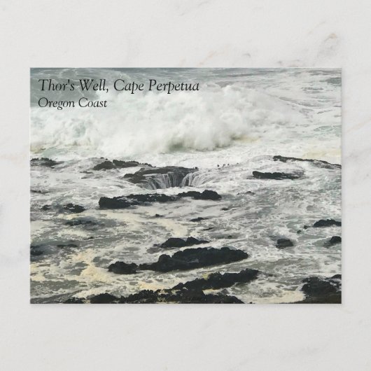 Thor's Nun, Cape Perpetua, Oregon Coast Postcard Postkarte (Vorderseite)