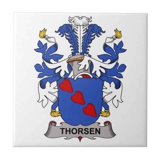 Thorsen Familienwappen Fliese (Vorderseite)