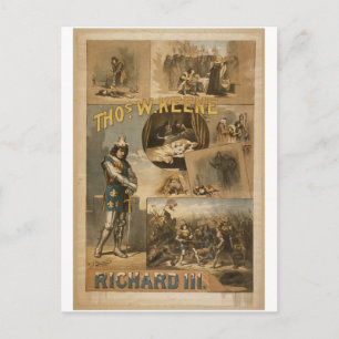 Thos .W. Keene, 'Richard III' Vintage Theater Postkarte