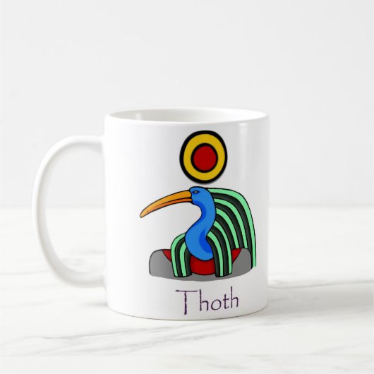 Thoth - alter ägyptischer Gott (benannt) Kaffeetasse (Links)
