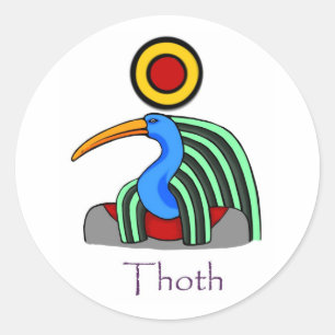 Thoth - alter ägyptischer Gott Runder Aufkleber