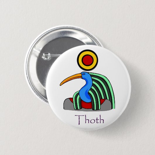 Thoth - Altes ägyptisches Abzeichen Button (Vorne & Hinten)