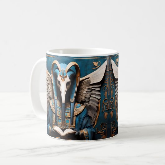 Thoth, der alte ägyptische Gott der Weisheit, schr Kaffeetasse (Vorderseite Links)