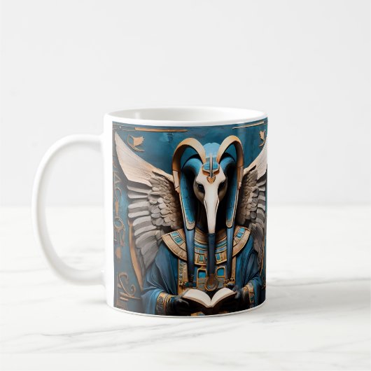 Thoth, der alte ägyptische Gott der Weisheit, schr Kaffeetasse (Links)