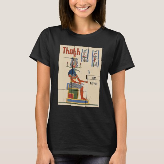 Thoth Djehuty Thout Antike ägyptische Mythologie E T-Shirt (Vorderseite)