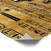 Thoth - Djhuty Egytian God- Gold und Perle Poster (Ecke)