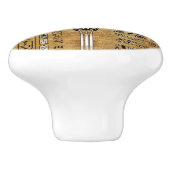 Thoth - Djhuty Egytian Gott- Gold und Perle Keramikknauf (Seitenansicht)