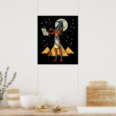 Thoth Egyptian God Ancient Pyramids Mythology Poster (Küche)