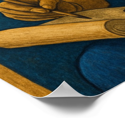 Thoth God Poster - Alte ägyptische Weisheitskunst (Ecke)