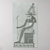 Thoth sitzt auf seinem Thronportfolio Poster (Vorne)