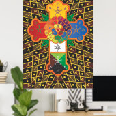 "Thoth Tarot" Rose Cross Lamen Poster (Heimbüro)