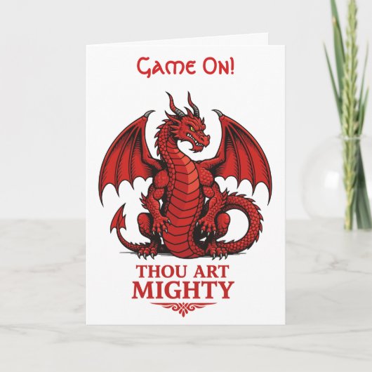 Thou Art Mighty Match Day Motif Karte (Vorderseite)