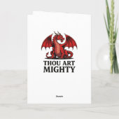 Thou Art Mighty Red Dragon Karte (Rückseite)