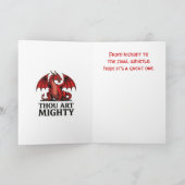 Thou Art Mighty Red Dragon Karte (Innenseite)