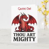Thou Art Mighty Red Dragon Karte (Gelbe Blume)