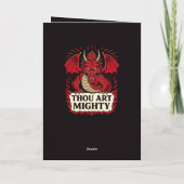 Thou Art Mighty Red Dragon Proclamation Karte (Rückseite)