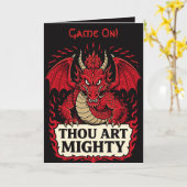 Thou Art Mighty Red Dragon Proclamation Karte (Gelbe Blume)