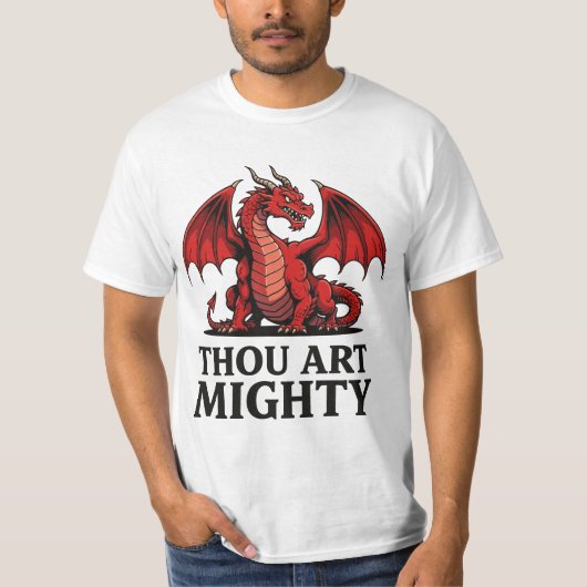 Thou Art Mighty Red Dragon T-Shirt (Vorderseite)