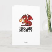 Thou Art Mighty Red Dragon With Fire Breath Karte (Rückseite)