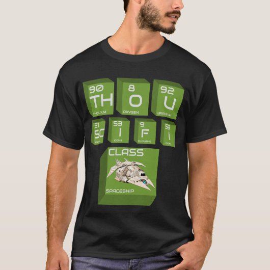THOU SCI-FI-Raumschiff T-Shirt (Vorderseite)