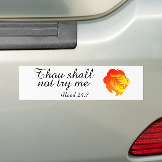 Thou Shall not try Autoaufkleber (Auf Auto)