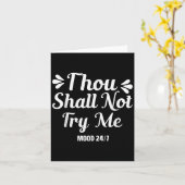 Thou Shall Not Try Me Funny Quotes Mom Mothers Day Karte (Gelbe Blume)