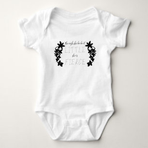 "Though She Be But Little She Is Fierce" Mittsomme Baby Strampler
