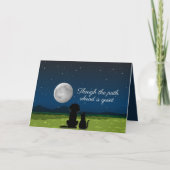 Though the Path Ahead Is Quiet Pet Sympathy Karte (Vorderseite)