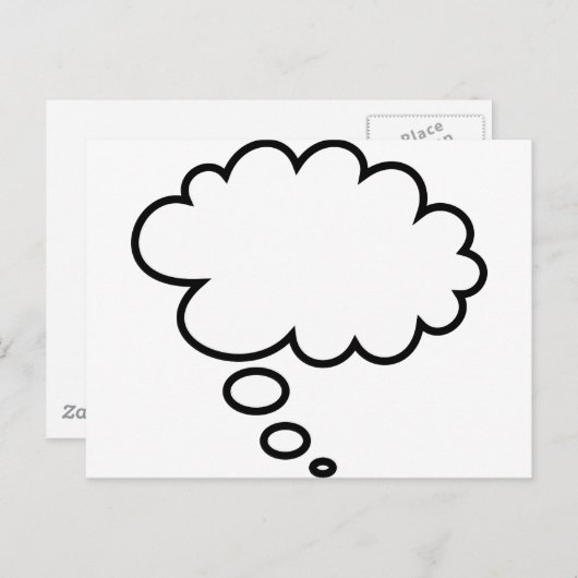 Thought Bubble - Fügen Sie Ihren eigenen Text hinz Postkarte (Vorne/Hinten)