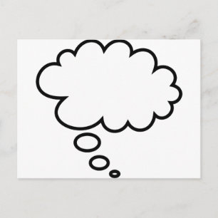 Thought Bubble - Fügen Sie Ihren eigenen Text hinz Postkarte