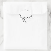Thought Bubble - Fügen Sie Ihren eigenen Text hinz Runder Aufkleber (Tasche)