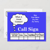Thought Bubble Ham Radio QSL Karte Anpassen Sie es (Vorne/Hinten)
