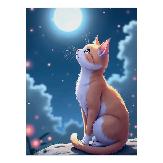 thoughtful cat poster (Vorderseite)