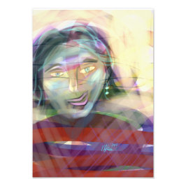 Thoughtful Color Contemporary Feminine Portrait Fotodruck