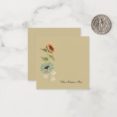Thoughtful Floral Sunflower Flat Note Card Mitteilungskarte (Vorderseite/Rückseite Beispiel)