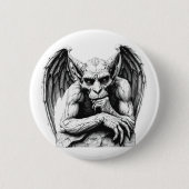Thoughtful Gargoyle Button (Vorderseite)