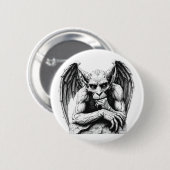 Thoughtful Gargoyle Button (Vorne & Hinten)