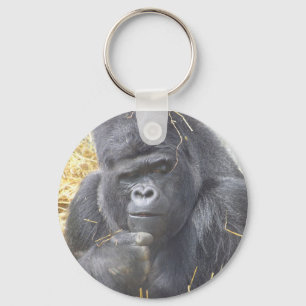Thoughtful Gorilla Keychain Schlüsselanhänger