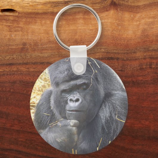 Thoughtful Gorilla Keychain Schlüsselanhänger (Vorderseite)
