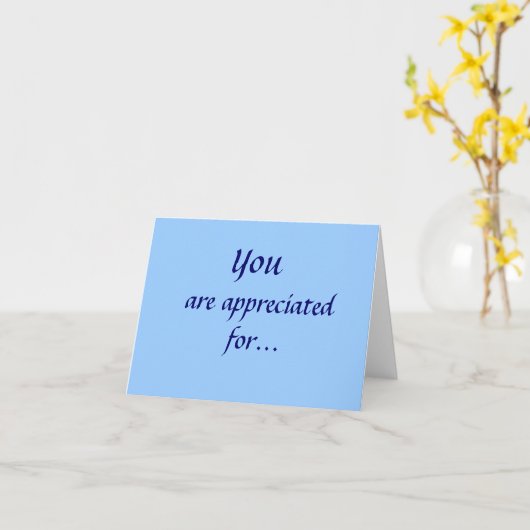 Thoughtful Thursday - Blue Karte (Gelbe Blume)