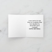 **THOUGHTFUL WOODPECKER SAGT GLÜCKLICH BIRTHDAY**  KARTE (Innenseite)