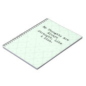 Thoughts Always Straight Like A Line Math Logic Notizblock (Linke Seite)