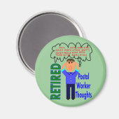 "Thoughts" - Funny Zip-Codes für veraltete Postarb Magnet (Vorderseite/Rückseite)