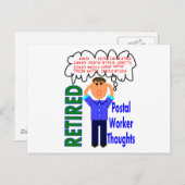 "Thoughts" - Funny Zip-Codes für veraltete Postarb Postkarte (Vorne/Hinten)