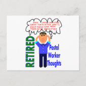 "Thoughts" - Funny Zip-Codes für veraltete Postarb Postkarte (Vorderseite)