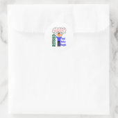 "Thoughts" - Funny Zip-Codes für veraltete Postarb Runder Aufkleber (Tasche)