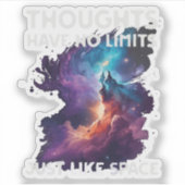 Thoughts Have No Limits Aufkleber (Vorderseite)