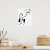 Thoughts of a Sarcastic Retro Housewife Poster (Küche)