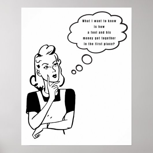 Thoughts of a Sarcastic Retro Housewife Poster (Vorne)